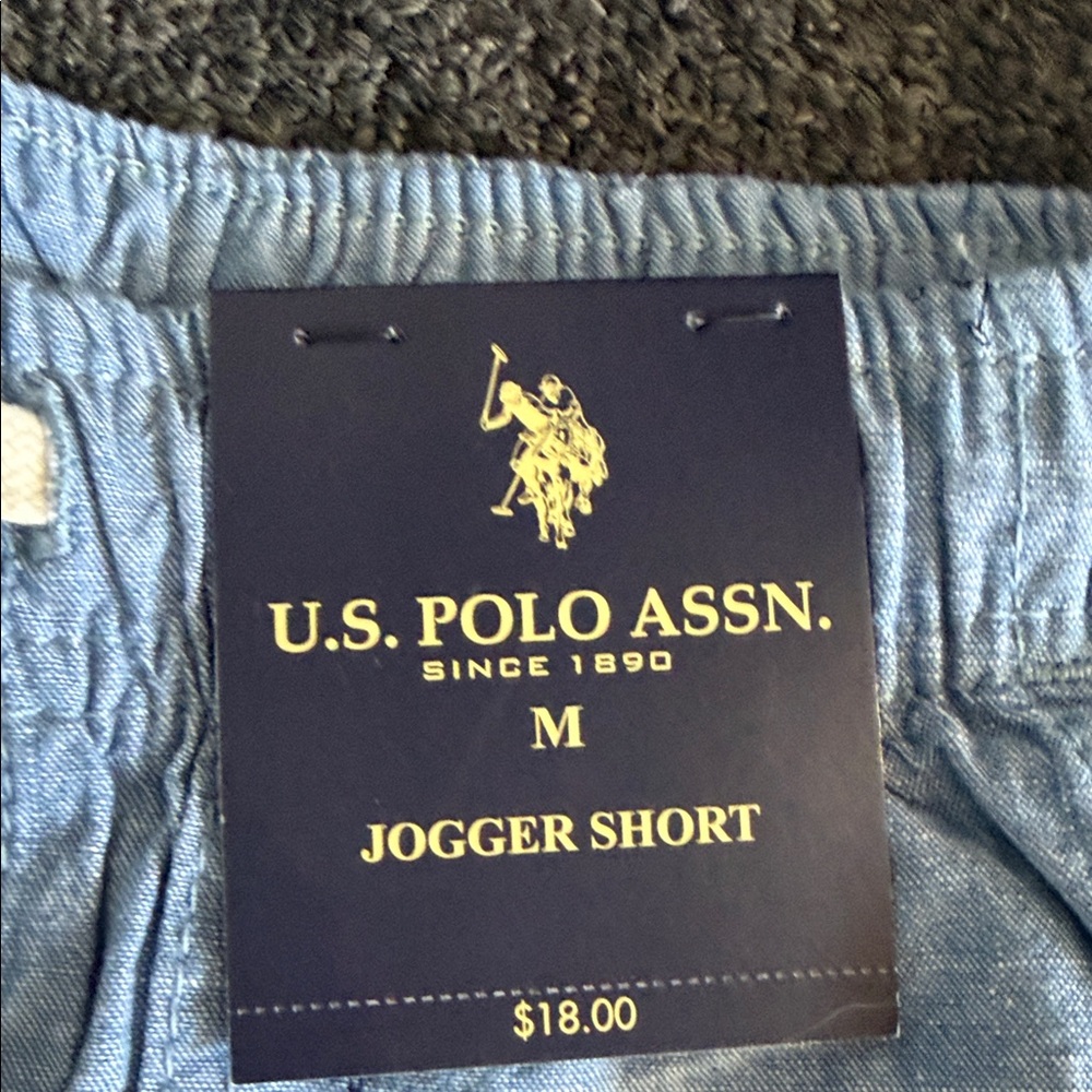 U.S. Polo Assn. Blue Men's Shorts with Dark Blue Embroidery - Picture 4 of 5